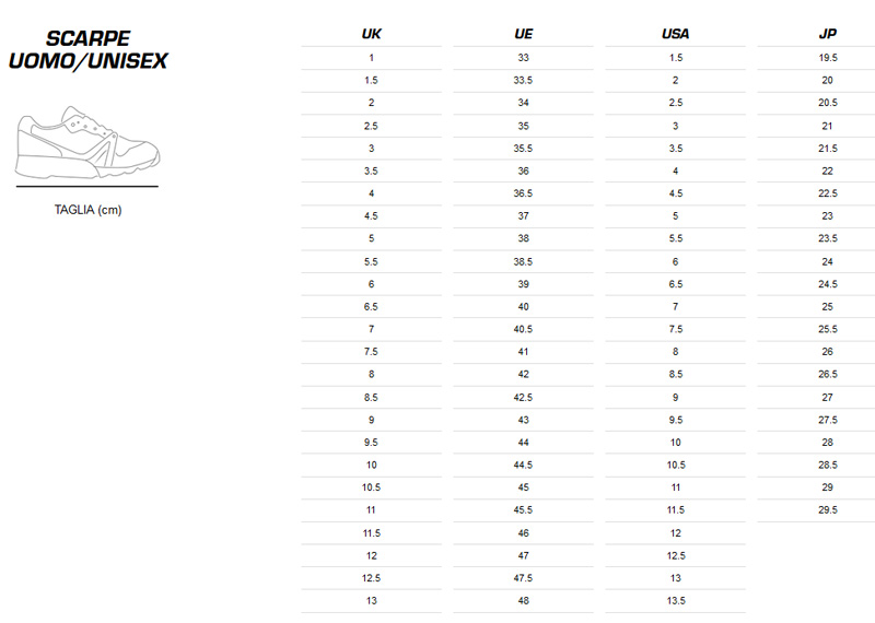 Diadora Size Chart Cm