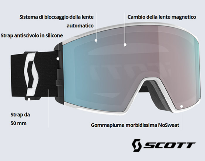 Vente en ligne du nouveau masque de ski scott avec système magnétique à prix réduit